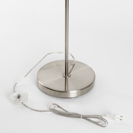 Brilagi - LED Stehlampe CERIA 1x E27/40W/230V Ø 25 cm Bambus/mattes Chrom