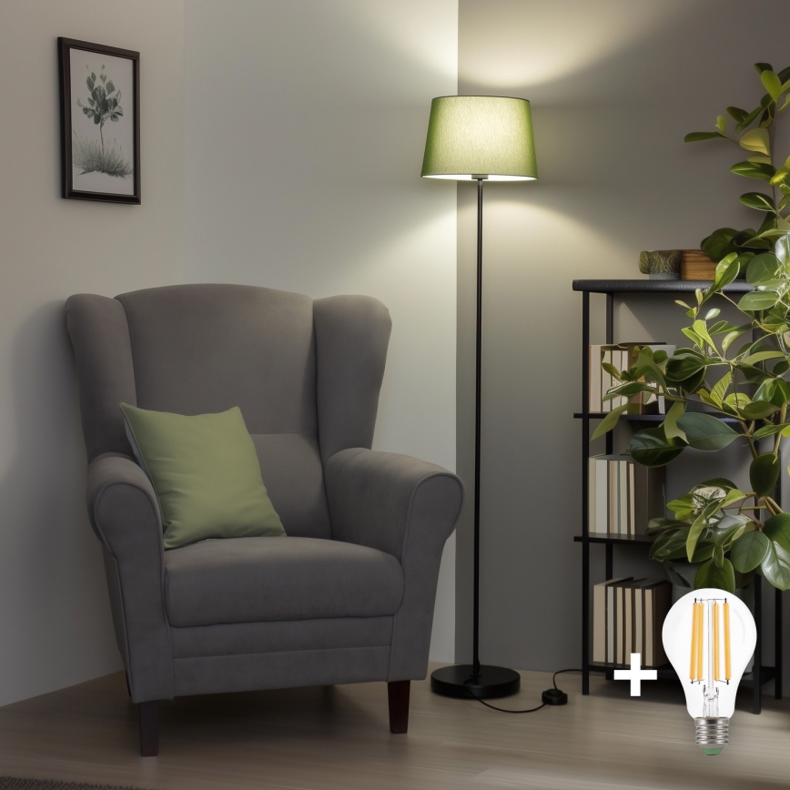 Brilagi - LED-Stehlampe CERIA 1x E27/40W/230V Ø 30 cm grün/schwarz