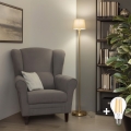 Brilagi - LED Stehlampe CERIA 1xE27/20W/230V Ø 20,5 cm grau/gold