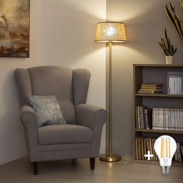 Brilagi - LED-Stehlampe CERIA 1xE27/20W/230V Ø 35 cm beige/gold