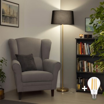 Brilagi - LED-Stehlampe CERIA 1xE27/20W/230V Ø 45 cm schwarz/gold