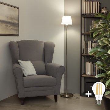 Brilagi - LED-Stehlampe CERIA 1xE27/40W/230V Ø 20,5 cm weiß/mattchrom