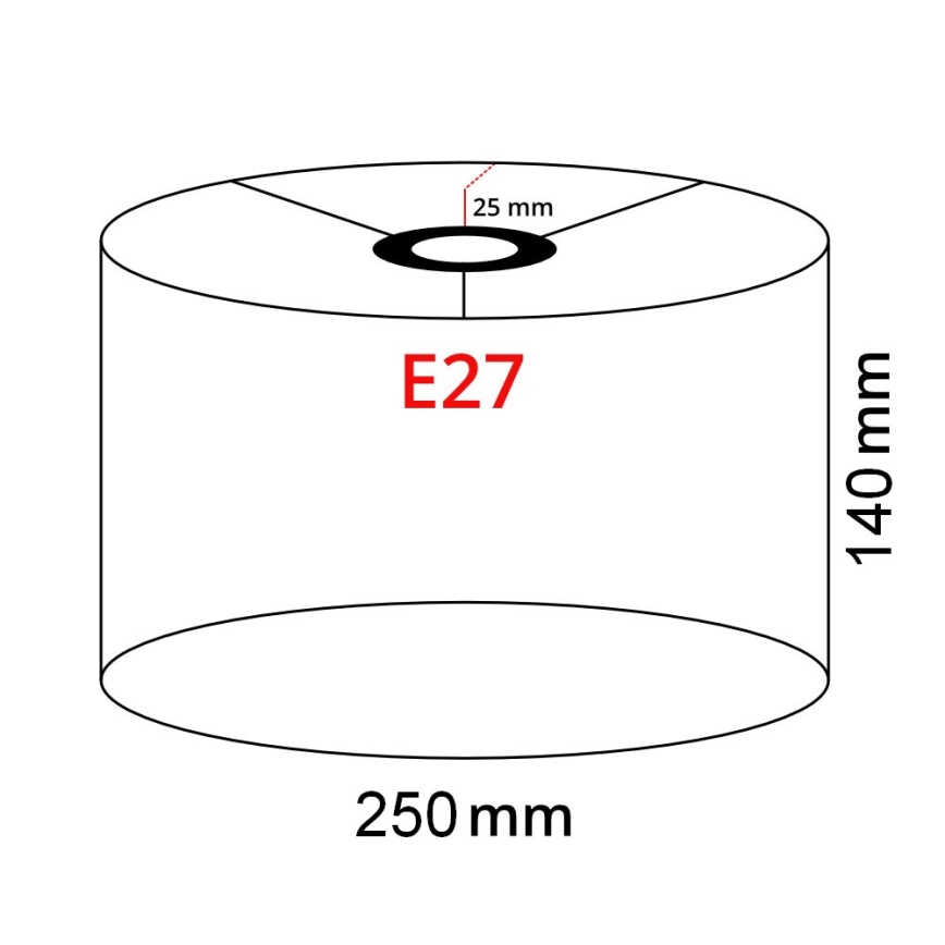 Brilagi - LED Stehlampe CERIA 1xE27/40W/230V Ø 25 cm weiß/mattchrom