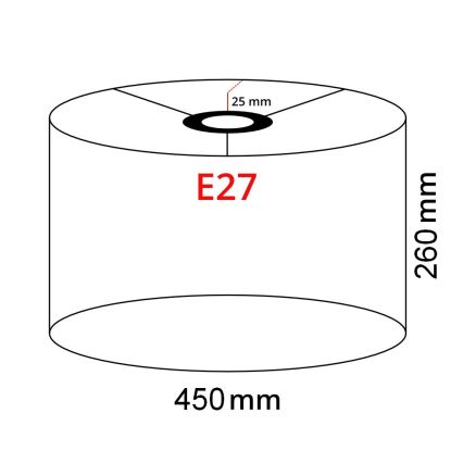 Brilagi - LED-Stehlampe CERIA 1xE27/40W/230V Ø 45 cm weiß/schwarz