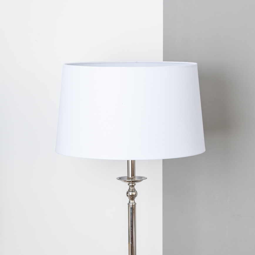 Brilagi - LED-Stehlampe CERIA 1xE27/60W/230V Ø 45 cm glänzender Chrom/Weiß