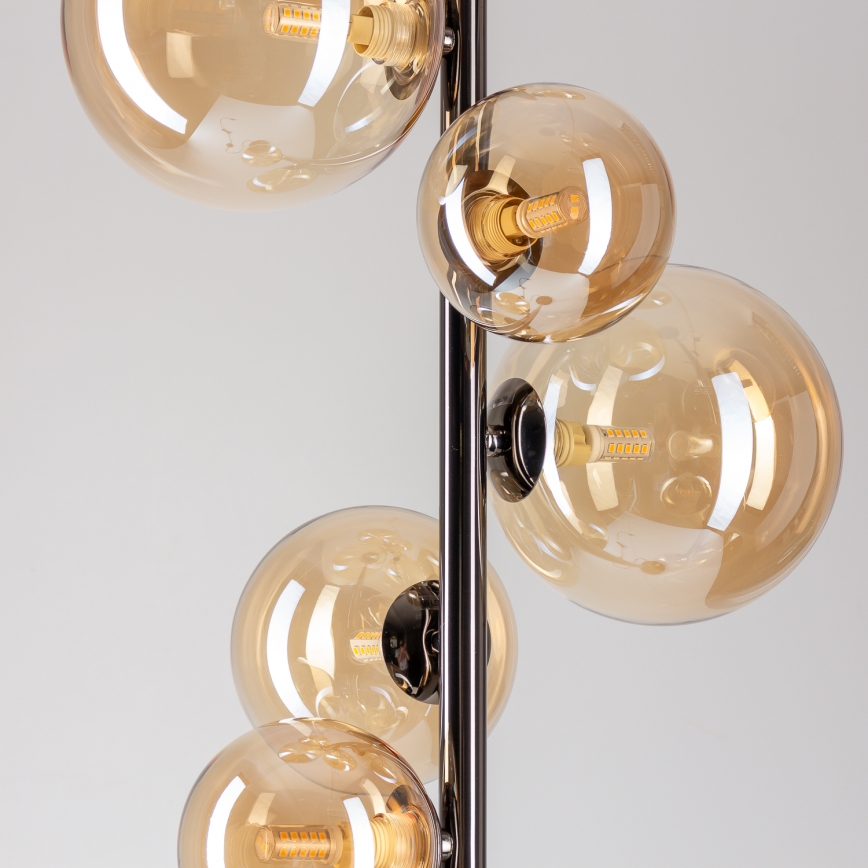 BRILAGI - LED-Stehlampe MILLA 7xG9/3W/230V schwarz-chrom/gold