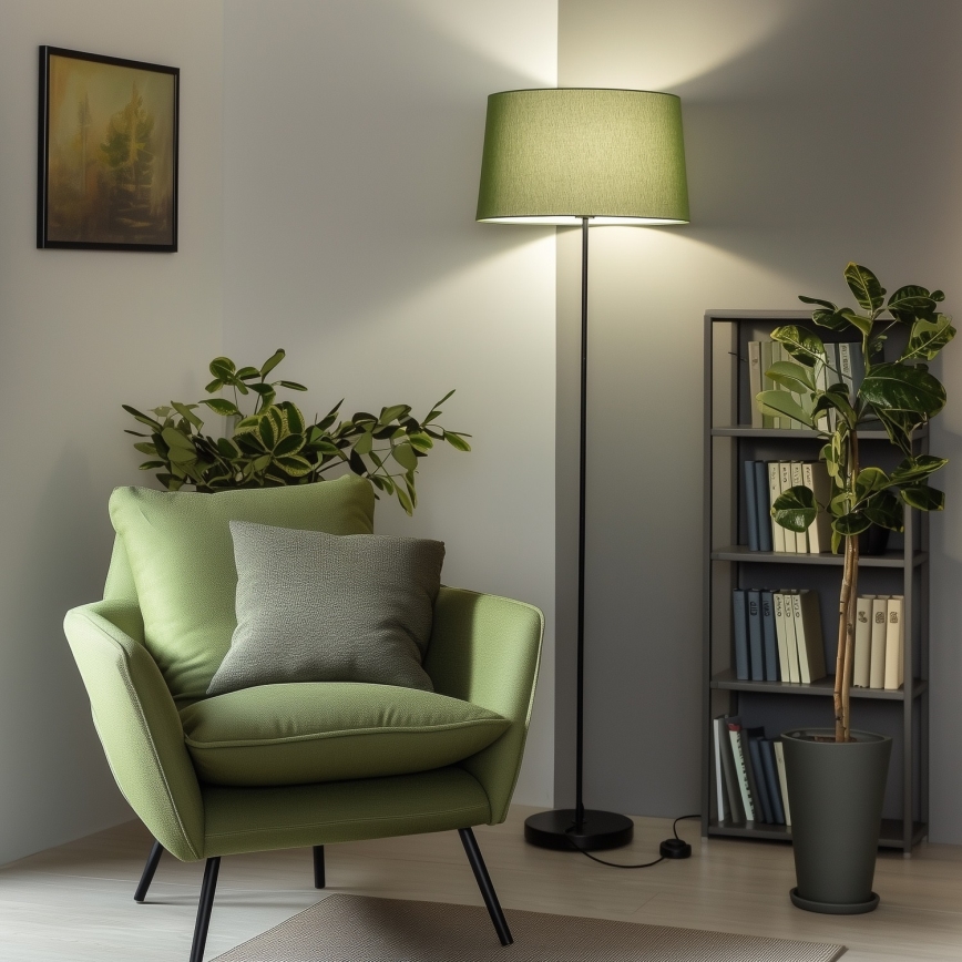 Brilagi - LED-Stehleuchte CERIA 1x E27/40W/230V Ø 45 cm grün/schwarz