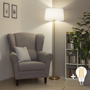 Brilagi - LED-Stehleuchte CERIA 1xE27/20W/230V Ø 45 cm weiß/gold