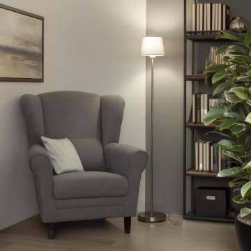 Brilagi - LED-Stehleuchte CERIA 1xE27/40W/230V Ø 20,5 cm grau/mattchrom