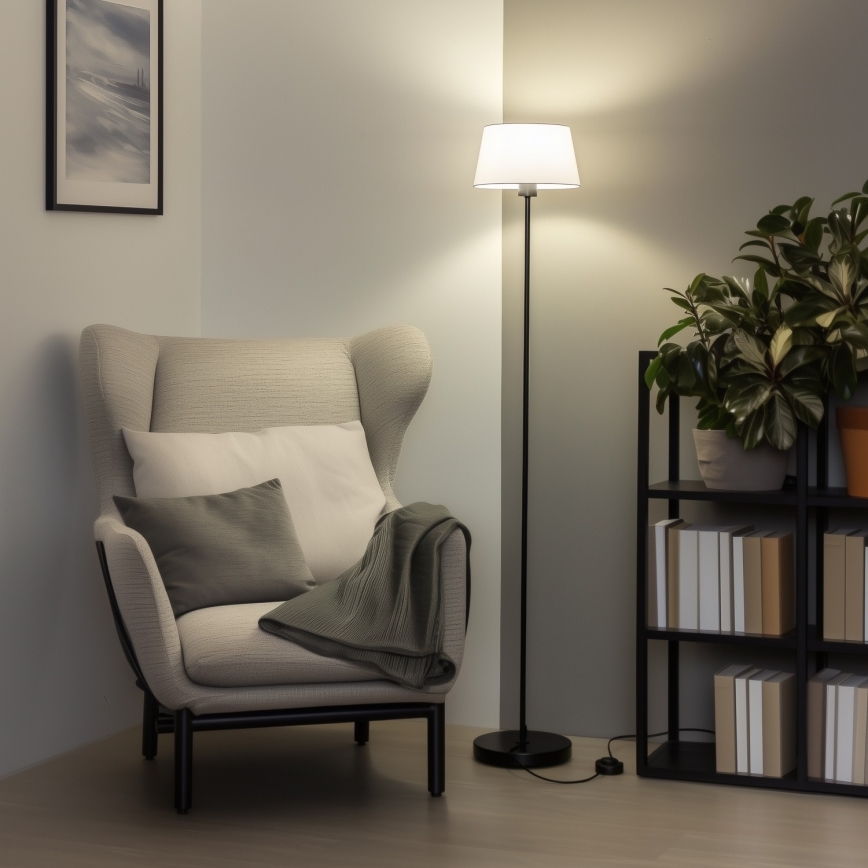 Brilagi - LED-Stehleuchte CERIA 1xE27/40W/230V Ø 25 cm weiß/schwarz