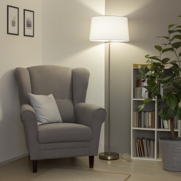 Brilagi - LED-Stehleuchte CERIA 1xE27/40W/230V Ø 45 cm weiß/mattchrom