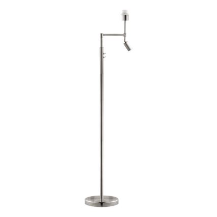 BRILAGI - LED Stehleuchte CERIA 1xE27/60W/230V + LED/2,1W Ø 30 cm matt-chrom/weiß