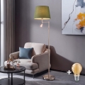 BRILAGI - LED-Stehleuchte CERIA 1xE27/60W/230V + LED/2,1W Ø 30 cm matt-chrom/grün