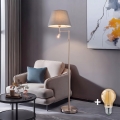 BRILAGI - LED-Stehleuchte CERIA 1xE27/60W/230V + LED/2,1W Ø 45 cm mattchrom/grau