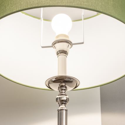 Brilagi - LED-Stehleuchte CERIA 1xE27/60W/230V Ø 45 cm Hochglanz-Chrom/Grün