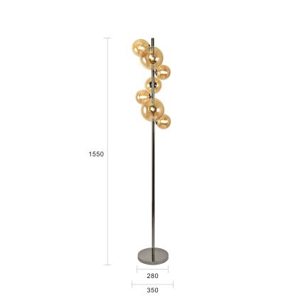 Brilagi - LED-Stehleuchte MILLA 7xG9/3W/230V glänzendes Chrom/golden