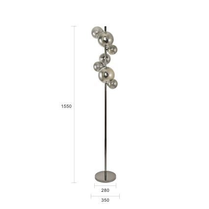 Brilagi - LED-Stehleuchte MILLA 7xG9/3W/230V glänzendes Chrom/rauchig