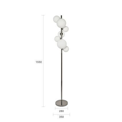Brilagi - LED-Stehleuchte MILLA 7xG9/3W/230V glänzendes Chrom/weiß