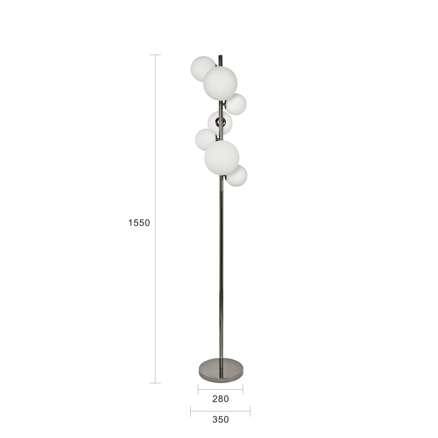 Brilagi - LED-Stehleuchte MILLA 7xG9/3W/230V glänzendes Chrom/weiß
