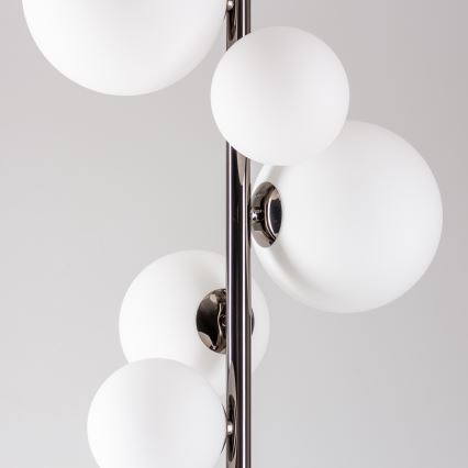 Brilagi - LED-Stehleuchte MILLA 7xG9/3W/230V schwarz-chrom/weiß