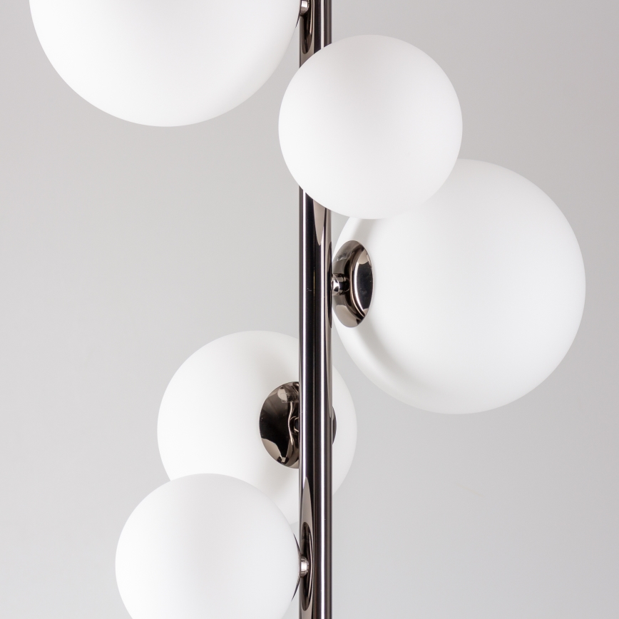 Brilagi - LED-Stehleuchte MILLA 7xG9/3W/230V schwarz-chrom/weiß