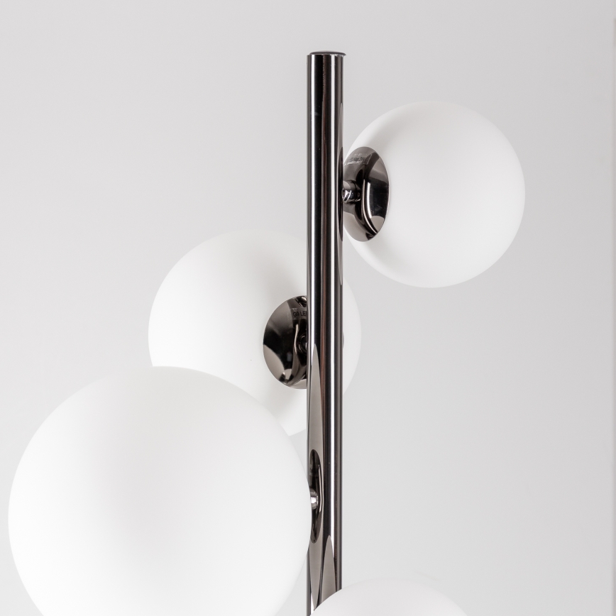 Brilagi - LED-Stehleuchte MILLA 7xG9/3W/230V schwarz-chrom/weiß