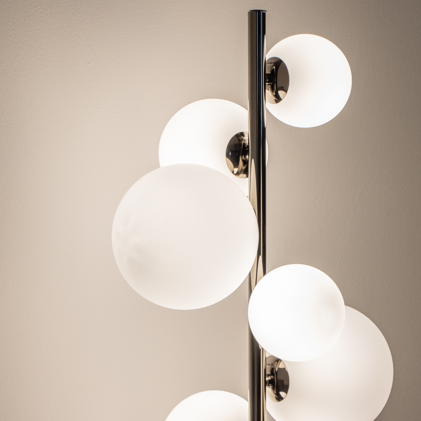 Brilagi - LED-Stehleuchte MILLA 7xG9/3W/230V schwarz-chrom/weiß