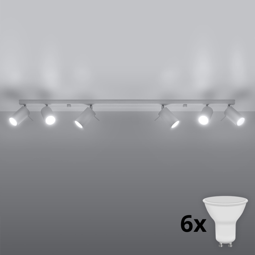 Brilagi -  LED-Strahler ASMUS 6xGU10/7W/230V weiß+