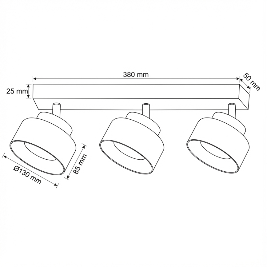 Brilagi - LED Strahler AURA LUX 3xGX53/30W/230V schwarz/rauchfarben