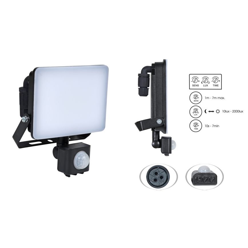 Brilagi - LED-Strahler mit Sensor ELARA PRO LED/10W/230V IP65