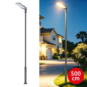 Brilagi - LED-Straßenleuchte für den Außenbereich mit Mast und Gelenk, 5 m, URBANLIGHT LED/200W/230V, anthrazit, IP65