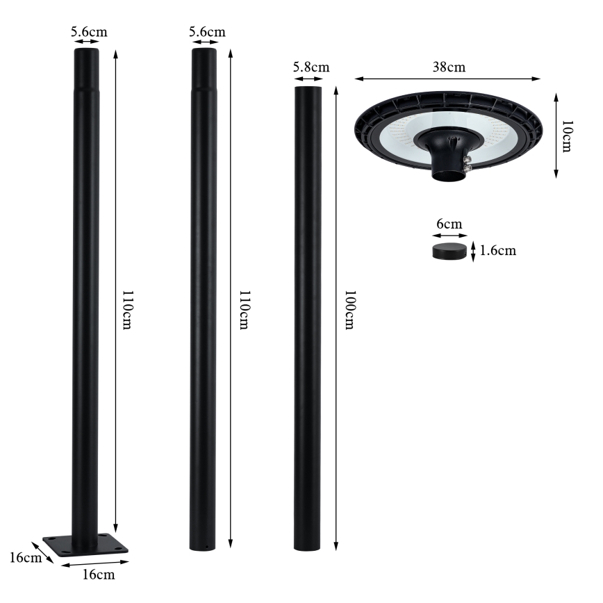 Brilagi - LED-Straßenleuchte URBANSPARK LED/60W/230V schwarz IP65