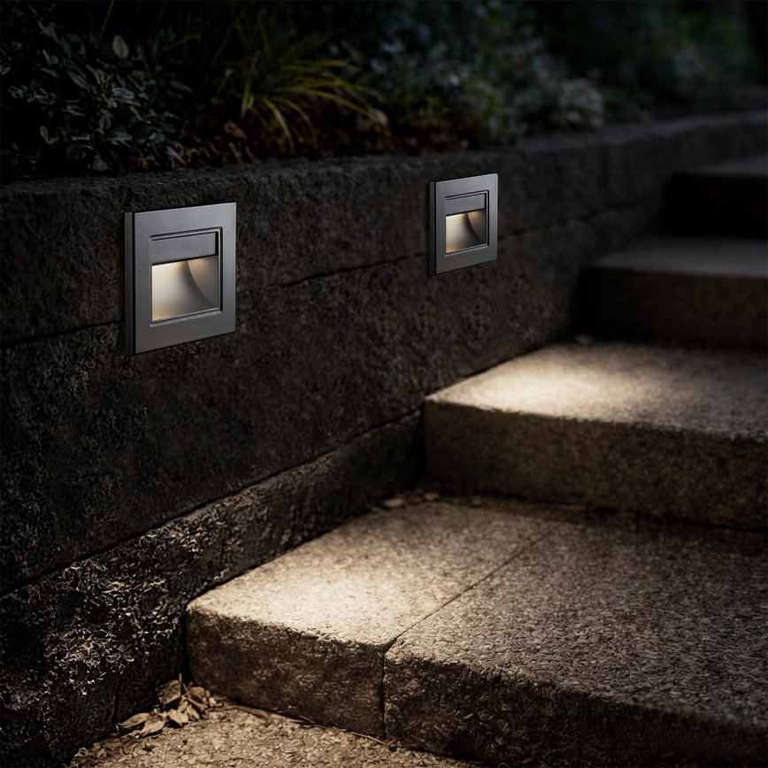 Brilagi - LED-Stufenleuchte STEP LIGHT LED/1,5W/230V IP44 Silber