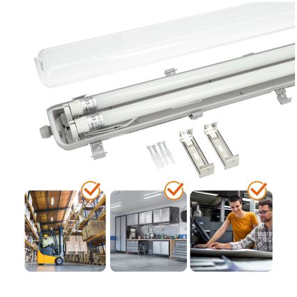 Brilagi - LED-technische, staubdichte Leuchtstoffleuchte OPTIMA T8 2xG13/18W/230V 4000K IP65 128 cm