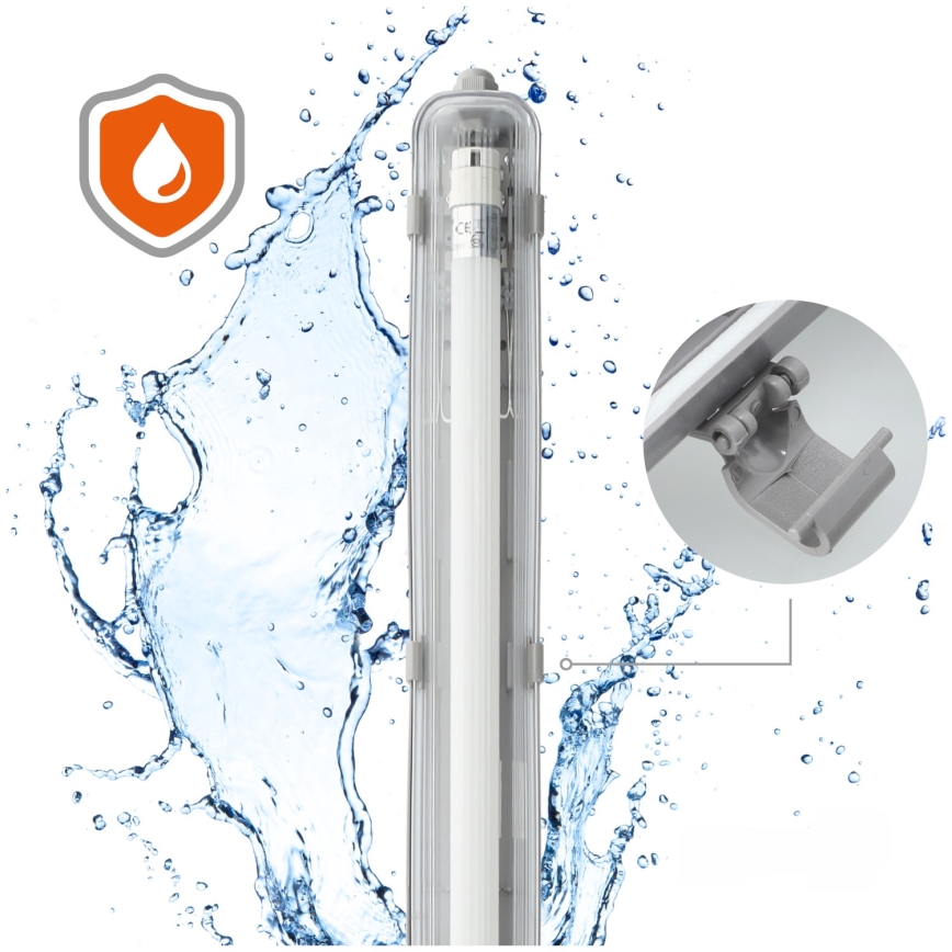 BRILAGI - Technische, staubdichte LED-Leuchtstoffleuchte OPTIMA T8 1xG13/18W/230V 4000K IP65 128 cm
