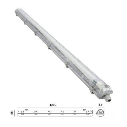 BRILAGI - Technische, staubdichte LED-Leuchtstoffleuchte OPTIMA T8 1xG13/18W/230V 4000K IP65 128 cm