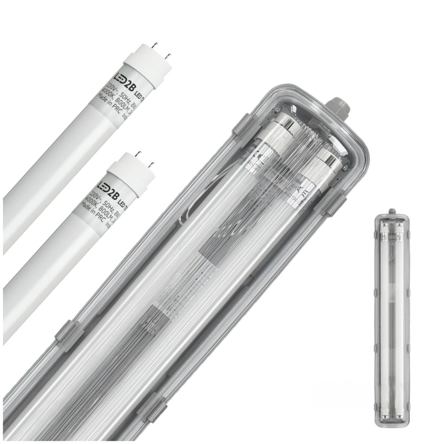 BRILAGI - Technische, staubdichte LED-Leuchtstoffröhrenleuchte OPTIMA T8 2xG13/9W/230V 4000K IP65 67,5 cm