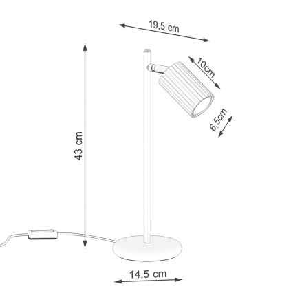 Brilagi - LED-Tischlampe CRESTO 1xGU10/10W/230V cremefarben