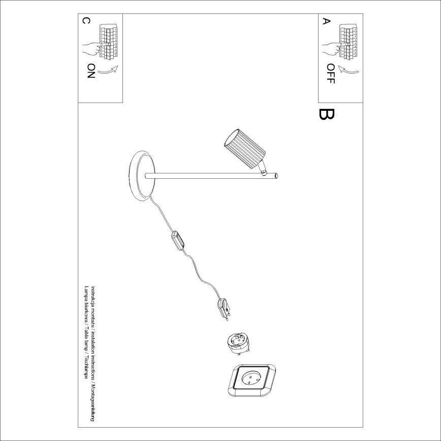 Brilagi - LED-Tischlampe CRESTO 1xGU10/10W/230V cremefarben