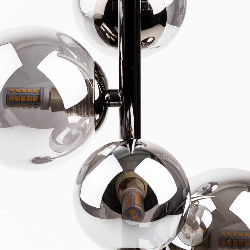 Brilagi - LED-Tischlampe MILLA 4xG9/3W/230V schwarz-chrom/rauchfarben