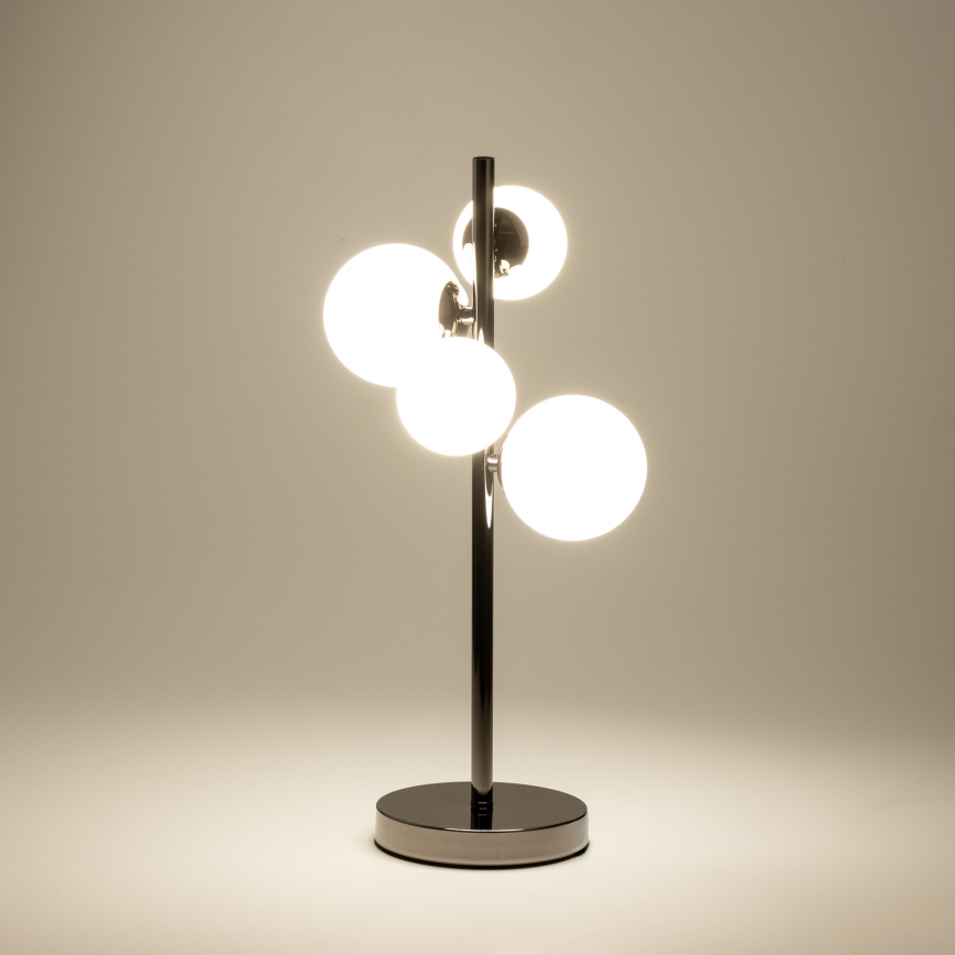 Brilagi - LED Tischlampe MILLA 4xG9/3W/230V schwarz-chrom/weiß
