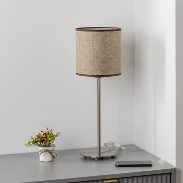 Brilagi - LED Tischlampe NUBILA 1xE27/60W/230V braun
