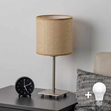 Brilagi - LED-Tischlampe NUBILA 1xE27/60W/230V hellbraun