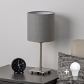 Brilagi - LED-Tischlampe NUBILA 1xE27/60W/230V hellgrau