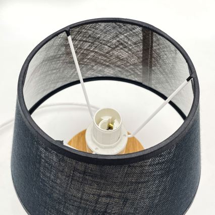 Brilagi - LED Tischleuchte ANTHONY 1xE27/60W/230V Eiche/schwarz