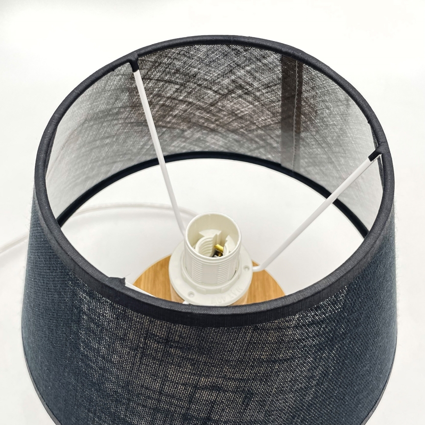 Brilagi - LED Tischleuchte ANTHONY 1xE27/60W/230V Eiche/schwarz