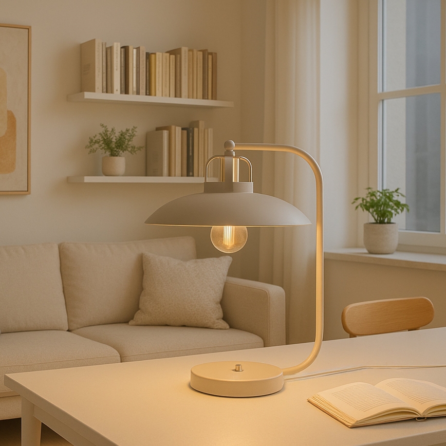 Brilagi - LED Tischleuchte FLAMENGO 1xE27/60W/230V beige