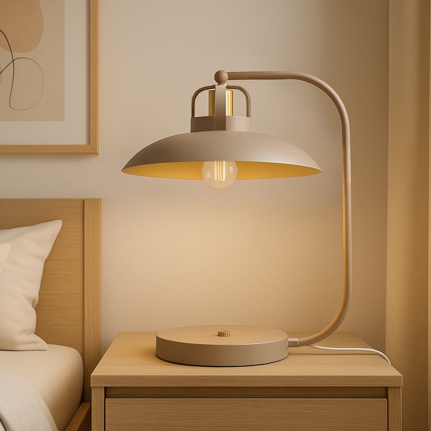 Brilagi - LED Tischleuchte FLAMENGO 1xE27/60W/230V beige