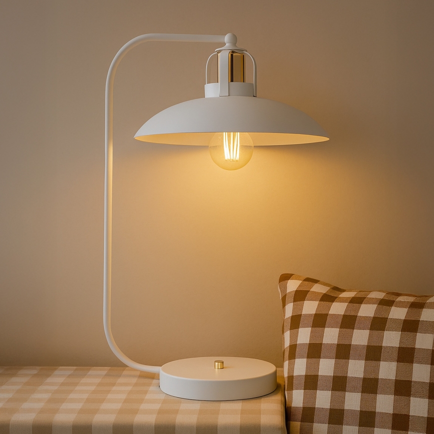 Brilagi - LED Tischleuchte FLAMENGO 1xE27/60W/230V weiß