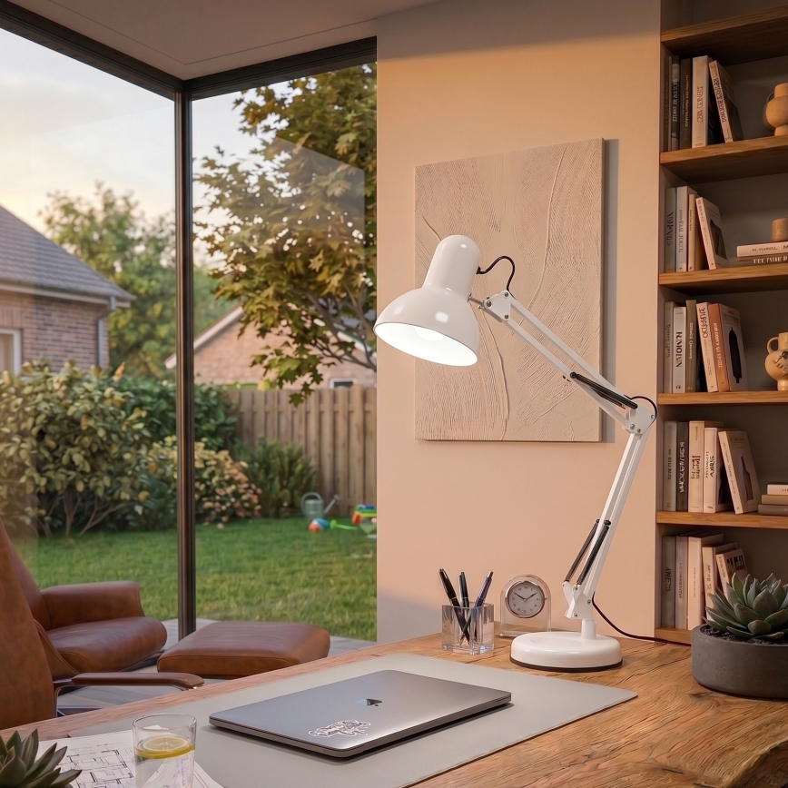 BRILAGI - LED-Tischleuchte ROMERO 1xE27/10W/230V weiß